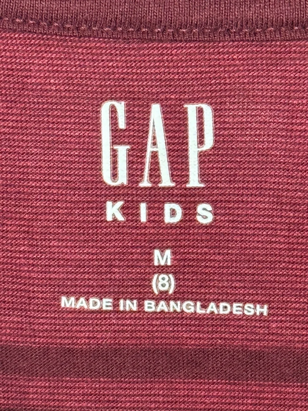 Cat & Jack Kids Short Sleeve Pocket Tee - Burgundy Stripes Medium
